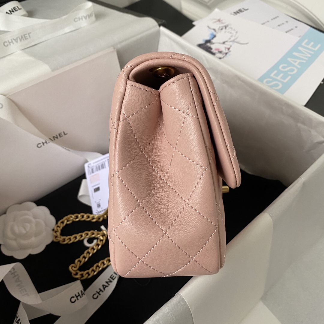 Classic Flap Lambskin Bag AS4046 Pink